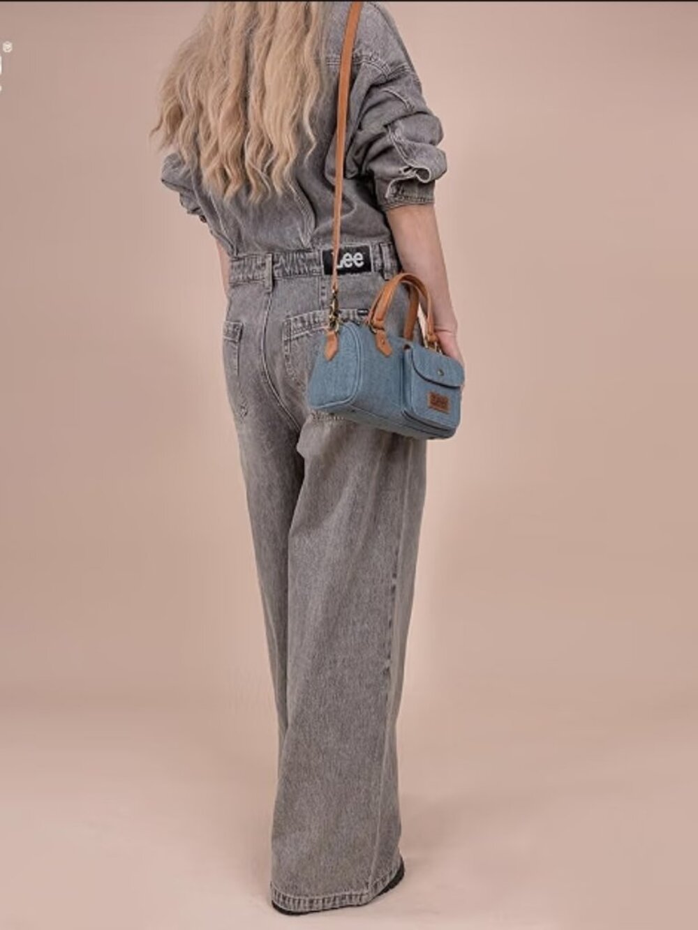 Lee Women's Small Black Denim Barrel Bag - Picture 4 of 5